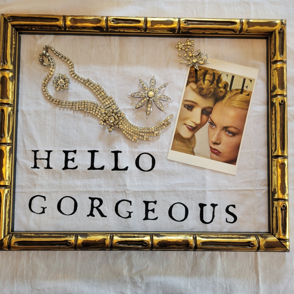 Hello Gorgeous Tea Towel ~ Use for Décor ~ Cotton ~ Linen ~ Cute!